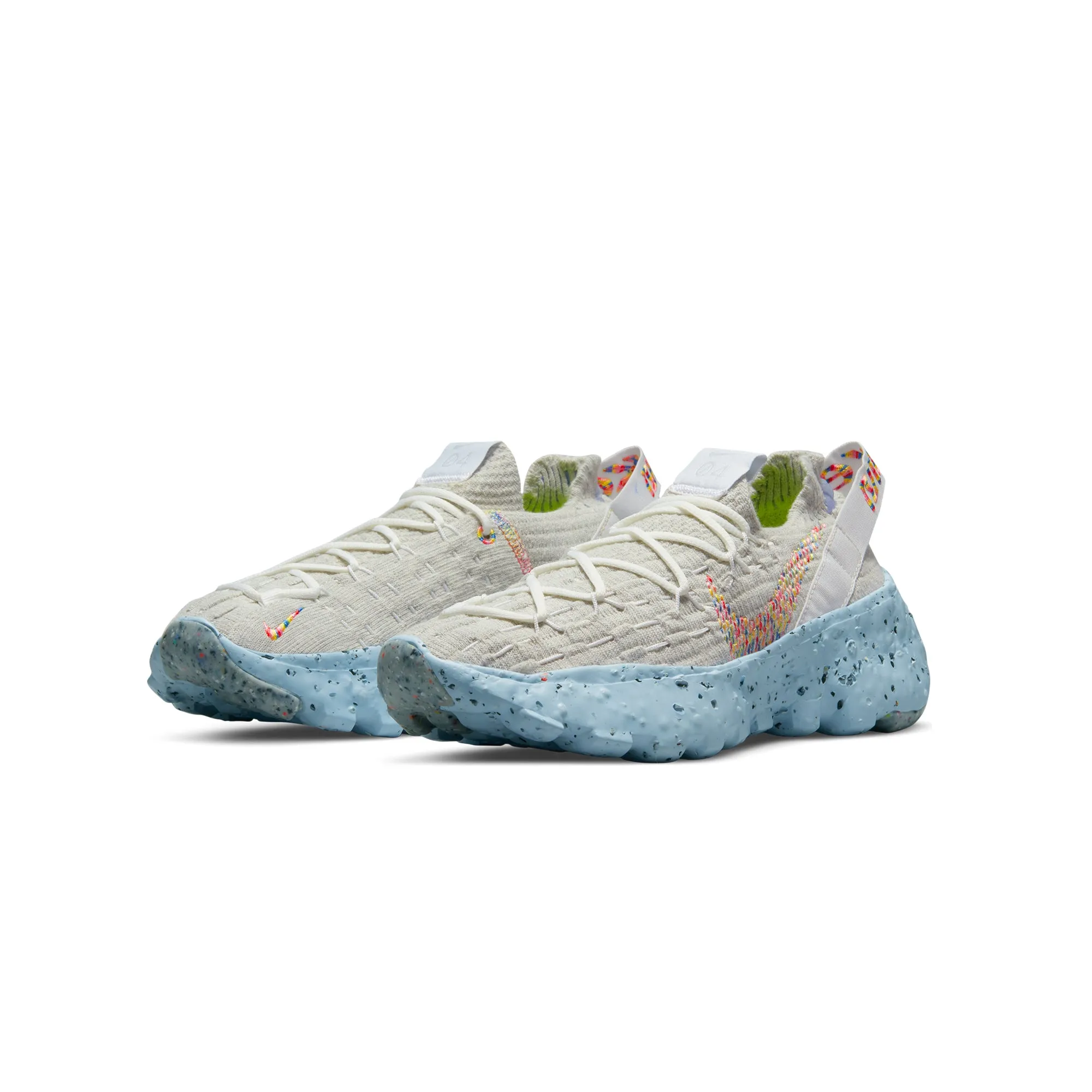 Nike Womens Space Hippie 04 Shoes Summit White/Multi-Color-Photon Dust