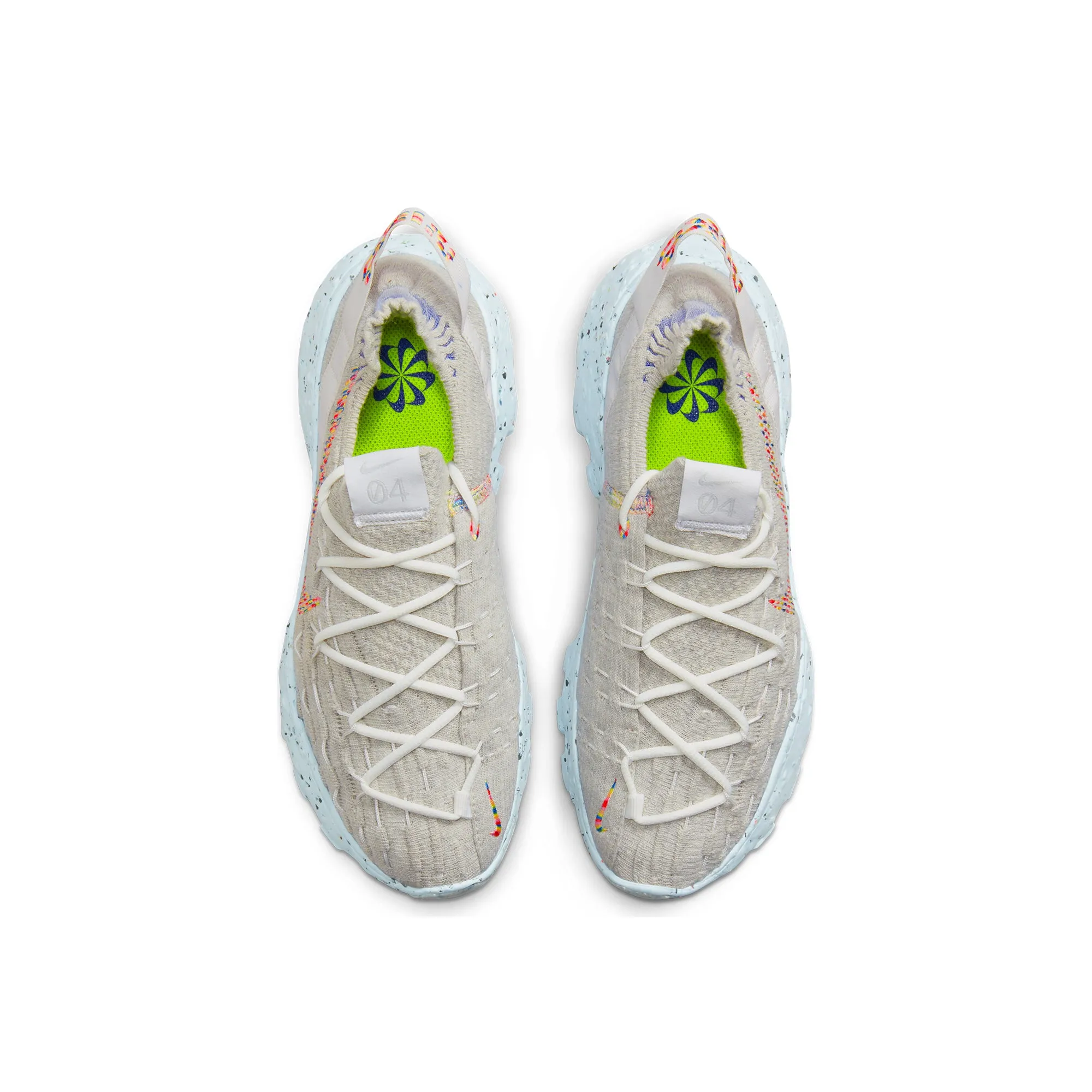 Nike Womens Space Hippie 04 Shoes Summit White/Multi-Color-Photon Dust