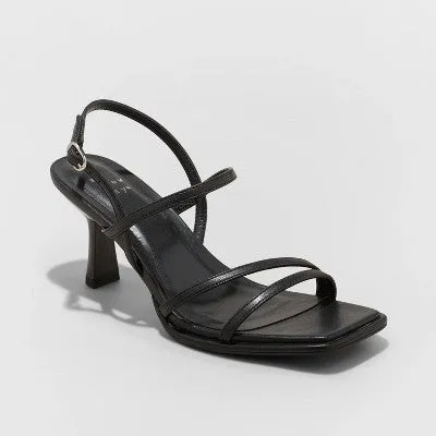 Open Box - Women's Dottie Strappy Heels - A New Day Maroon 10