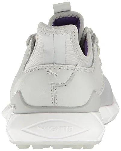 PUMA Women's Ignite Spikeless Sport WMNS Golf Shoe, Gray Violet Silver-Royal Purple, 7 Medium US