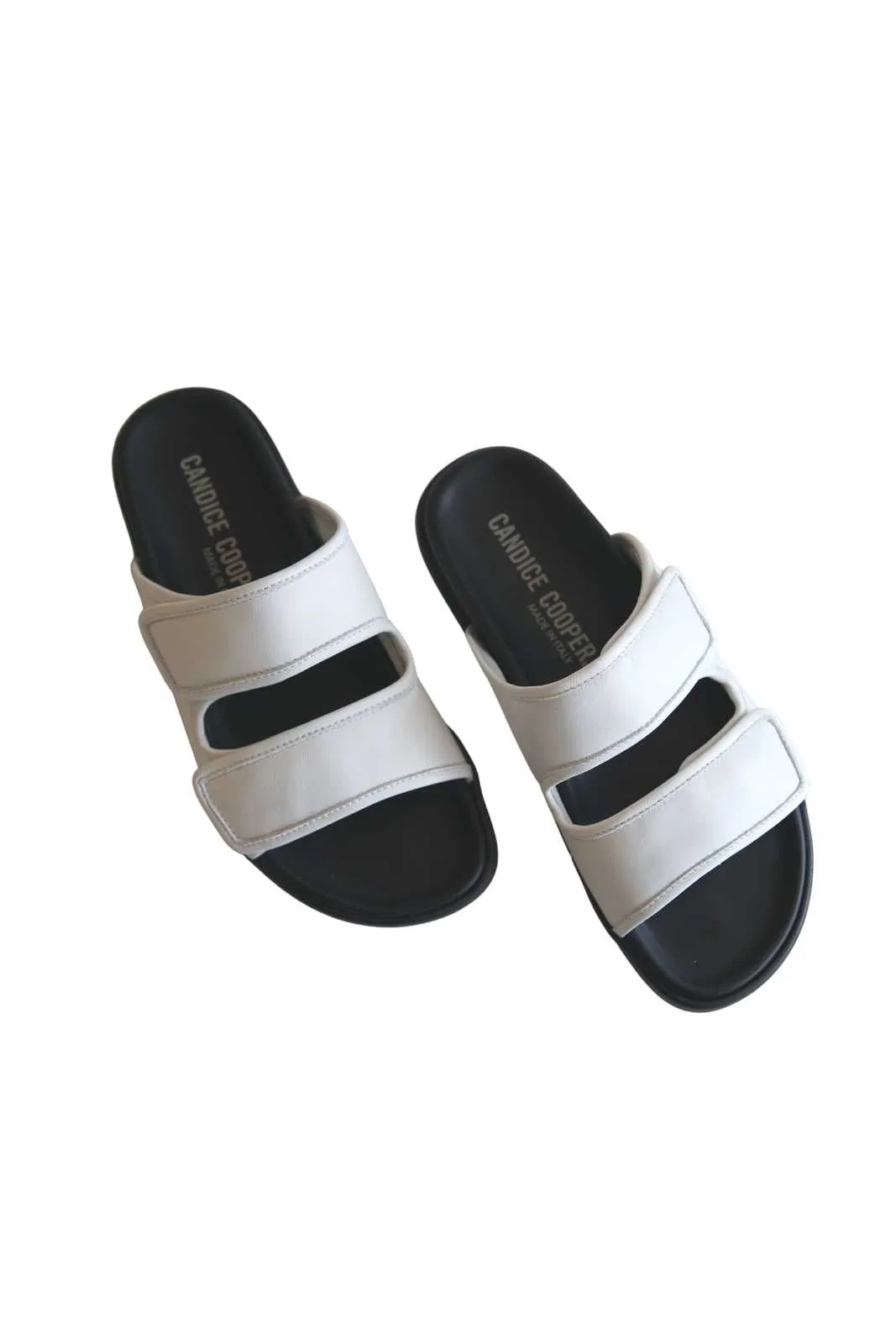 Slide V Nappa Plonge White