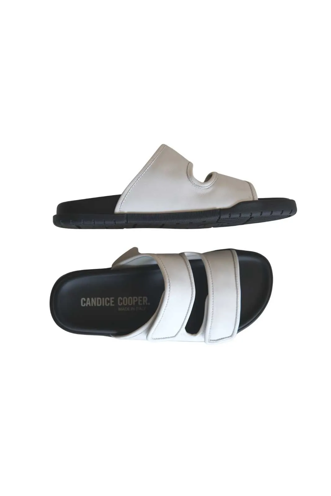 Slide V Nappa Plonge White