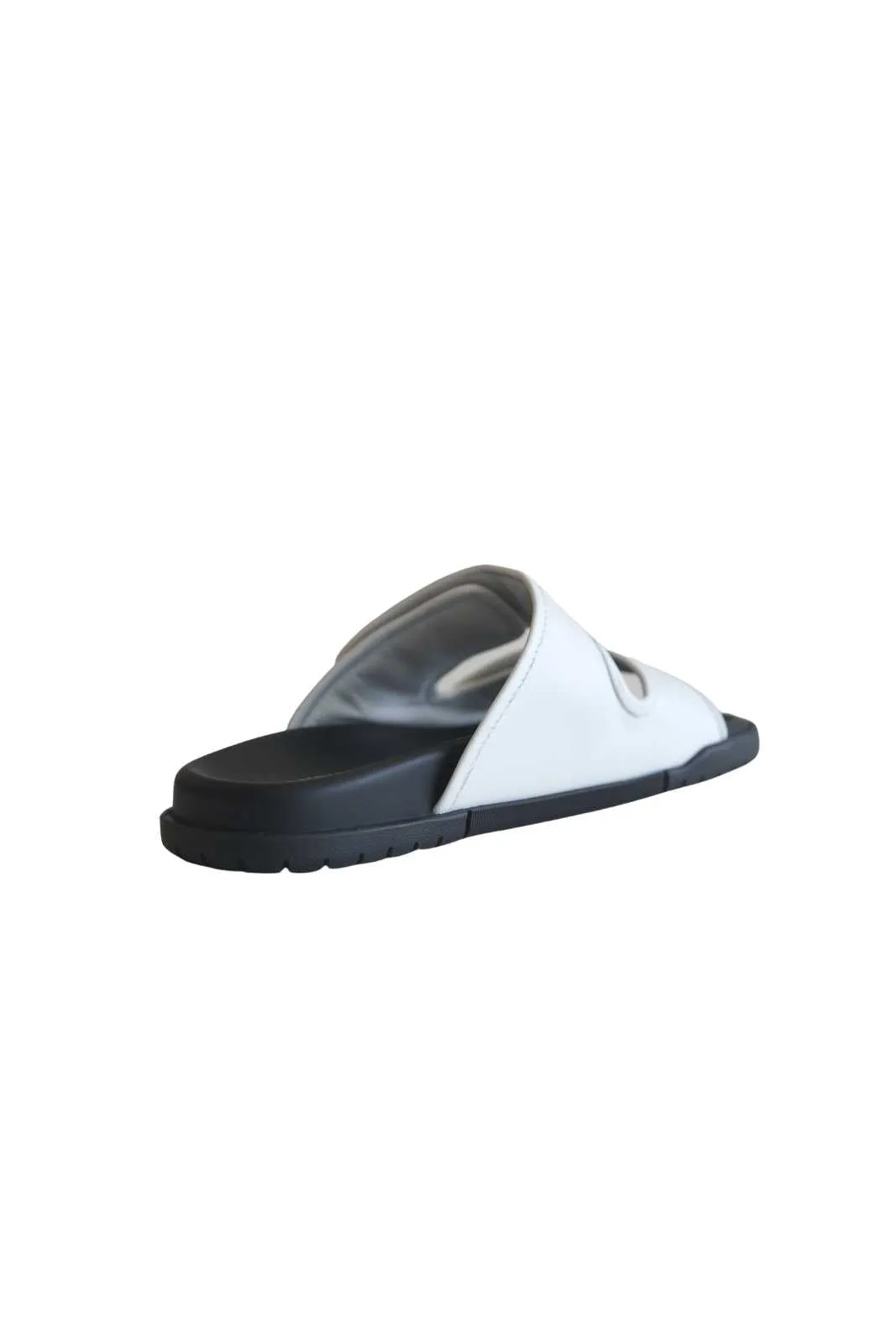 Slide V Nappa Plonge White