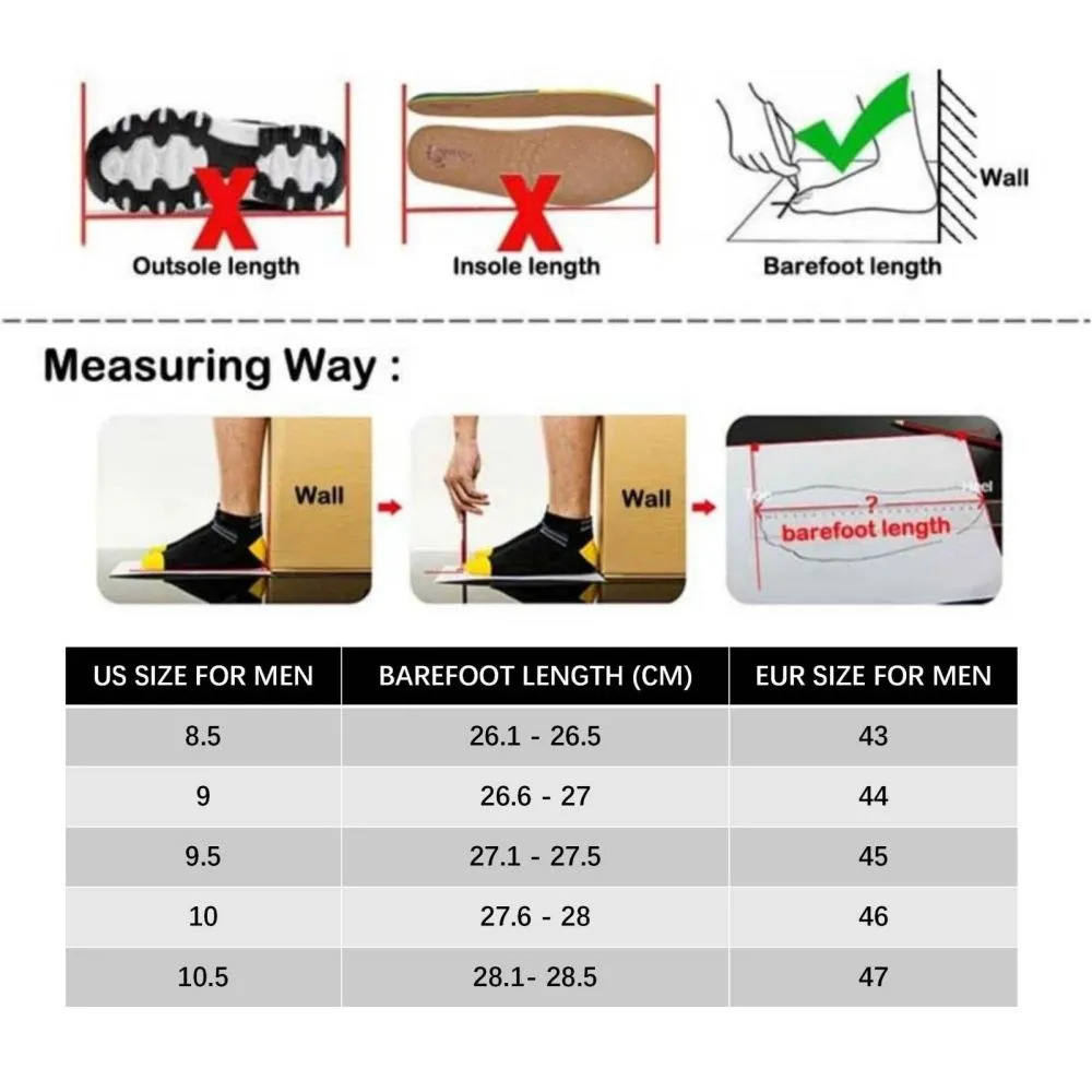 Sneakers Men's Outdoor Road Shoes Breathable Lightweight Non-Slip - Grey Size US11 = US46