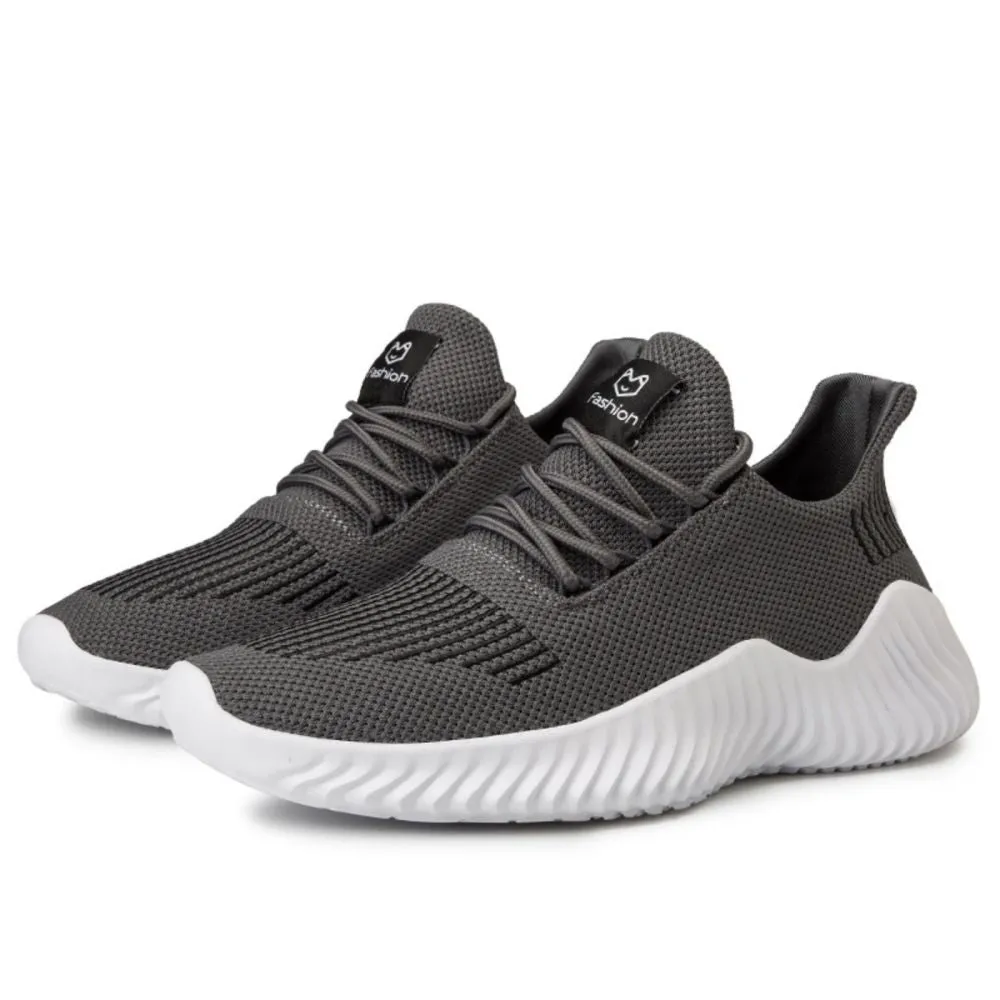 Sneakers Men's Outdoor Road Shoes Breathable Lightweight Non-Slip - Grey Size US11 = US46
