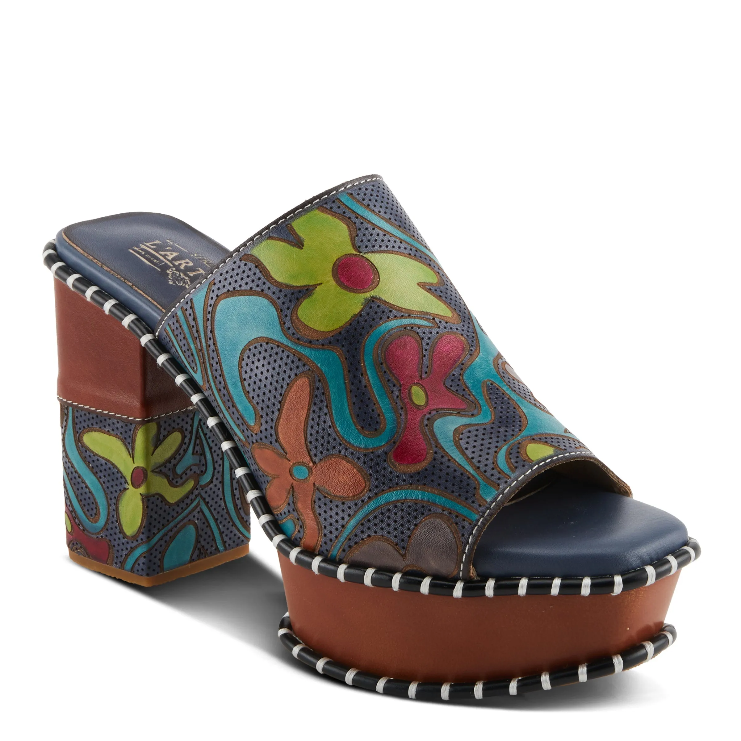 Spring Step Shoes L'Artiste Colossal Women's Hand Painted Floral Sandals