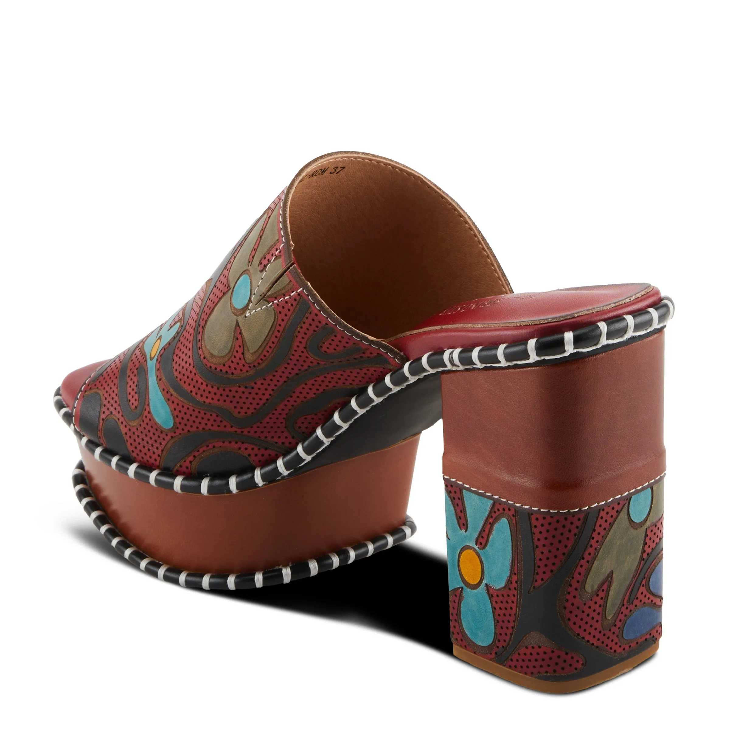 Spring Step Shoes L'Artiste Colossal Women's Hand Painted Floral Sandals