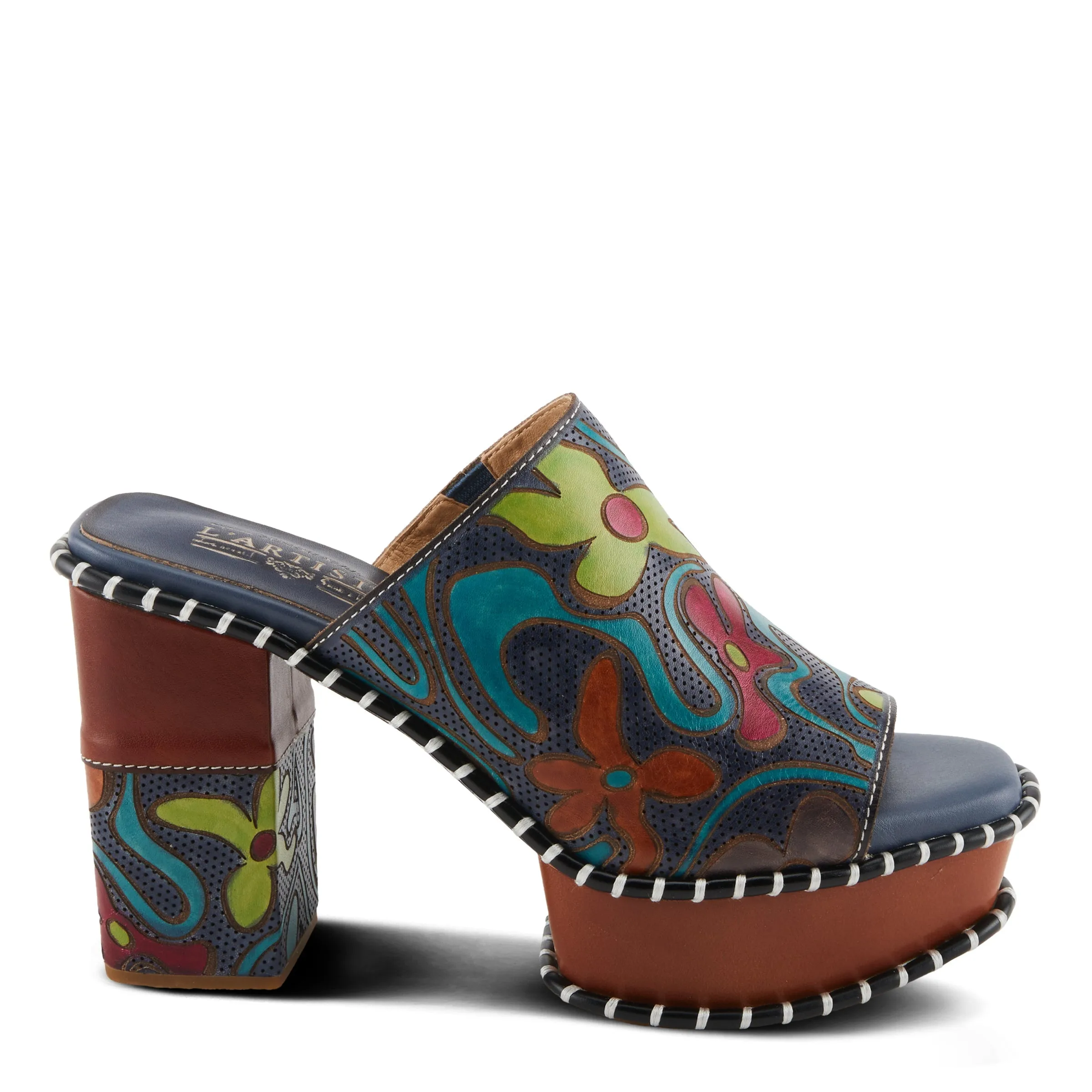 Spring Step Shoes L'Artiste Colossal Women's Hand Painted Floral Sandals