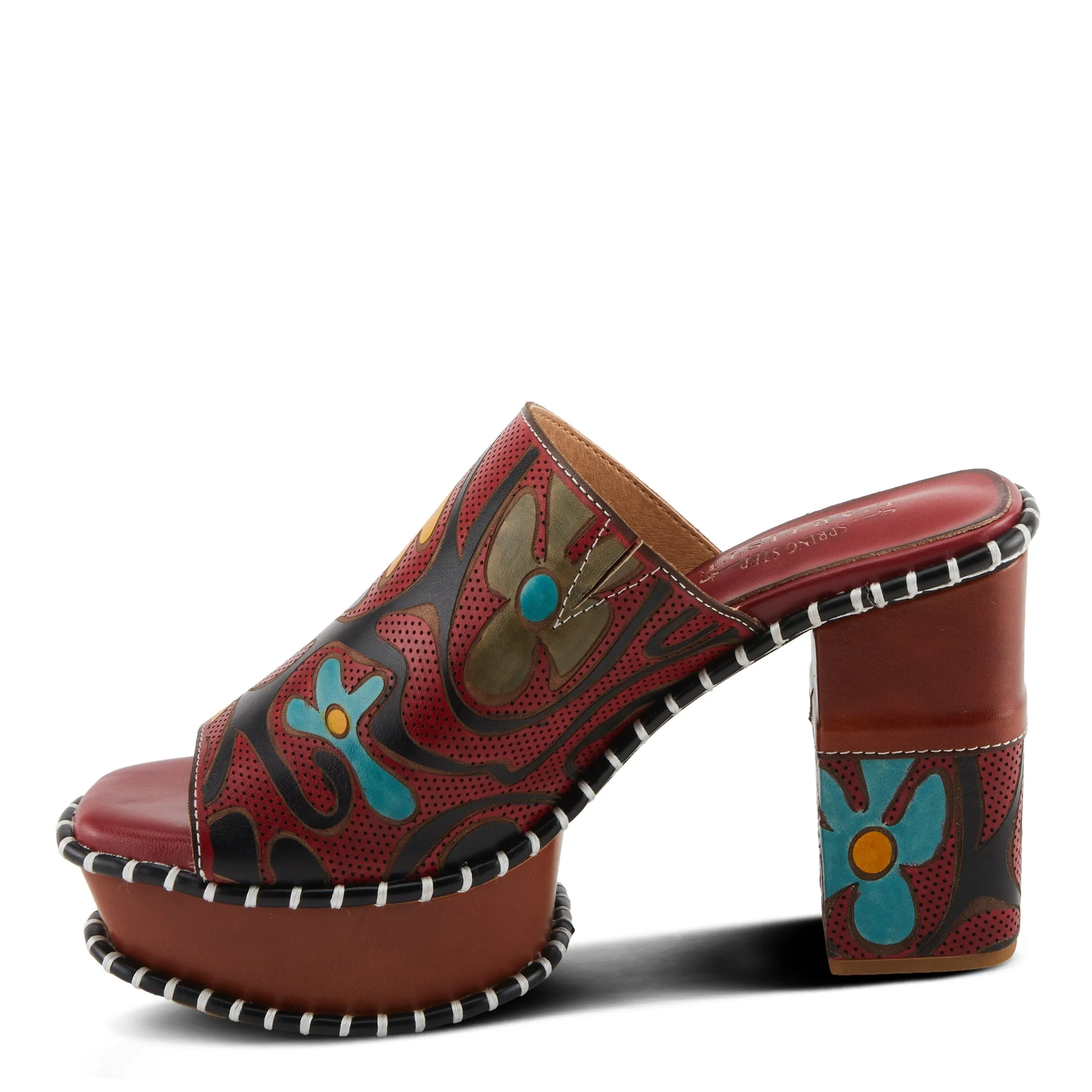 Spring Step Shoes L'Artiste Colossal Women's Hand Painted Floral Sandals