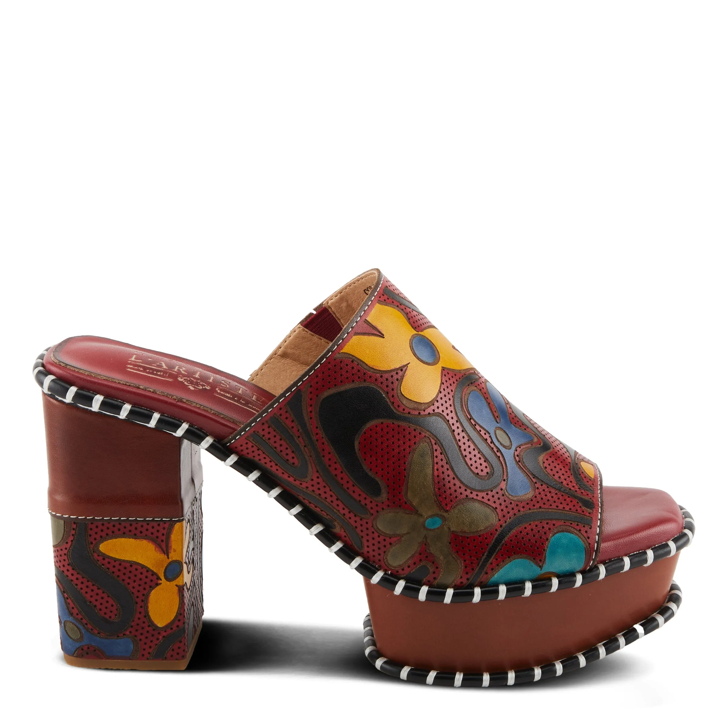 Spring Step Shoes L'Artiste Colossal Women's Hand Painted Floral Sandals