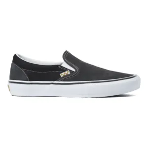Vans Slip On Skate Shoe in Twill Raven Black